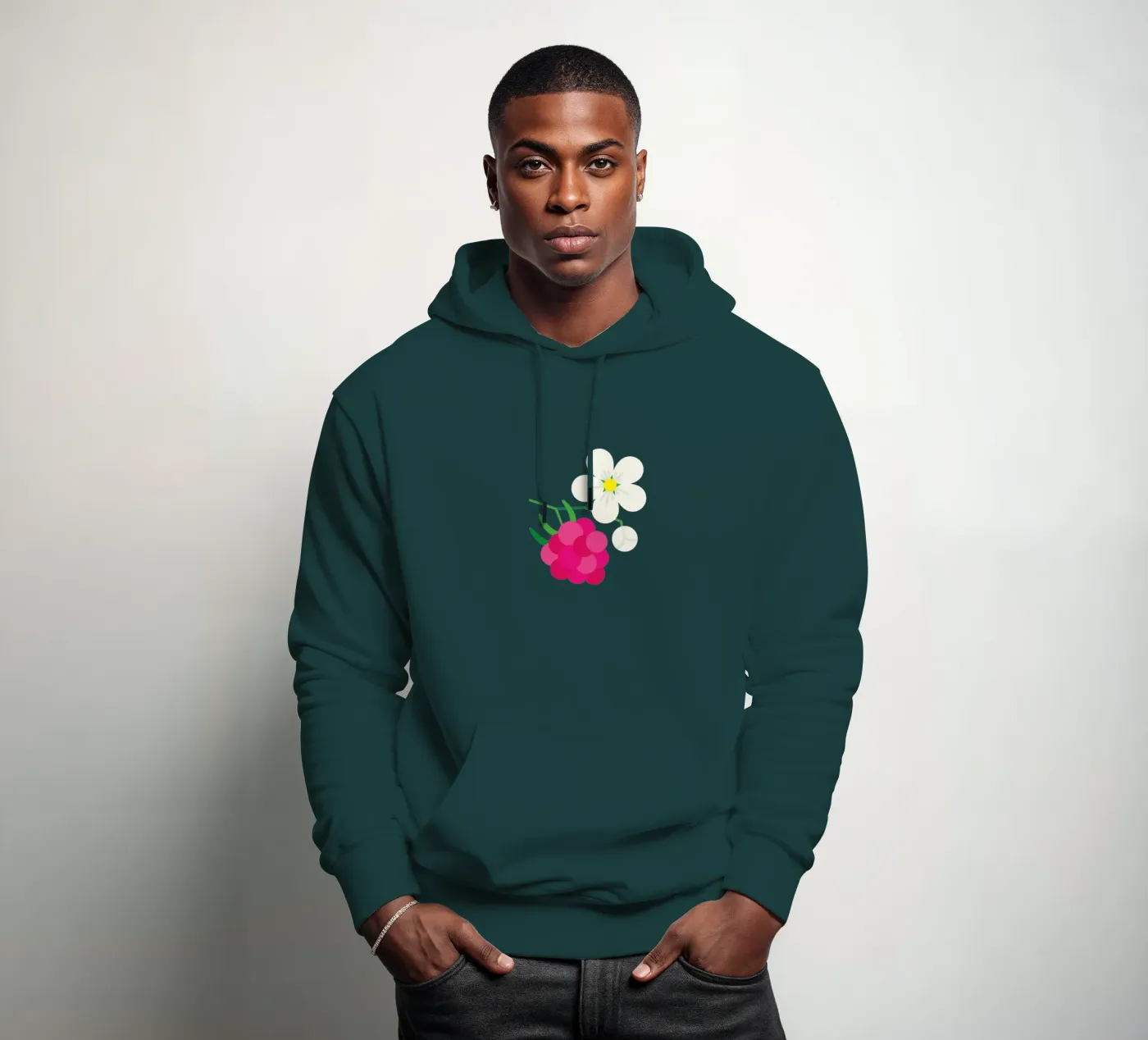 Raspberry hoodie by Lidia Blomgren