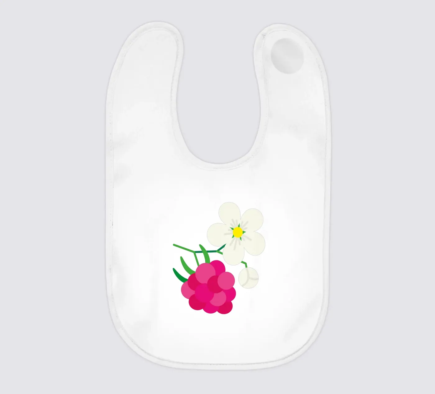 Raspberry baby bib by Lidia Blomgren