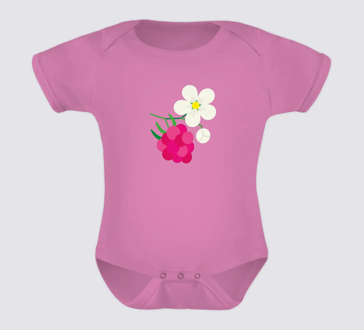 Raspberry Kurzarm Babybody von Lidia Blomgren