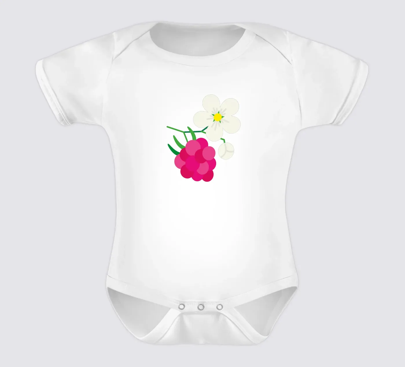 Raspberry Kurzarm Babybody von Lidia Blomgren