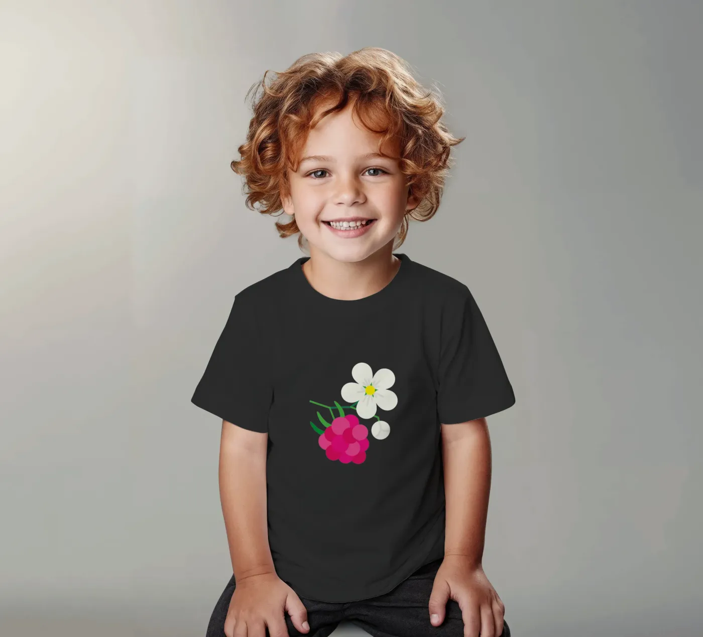 Raspberry kids t-shirt by Lidia Blomgren