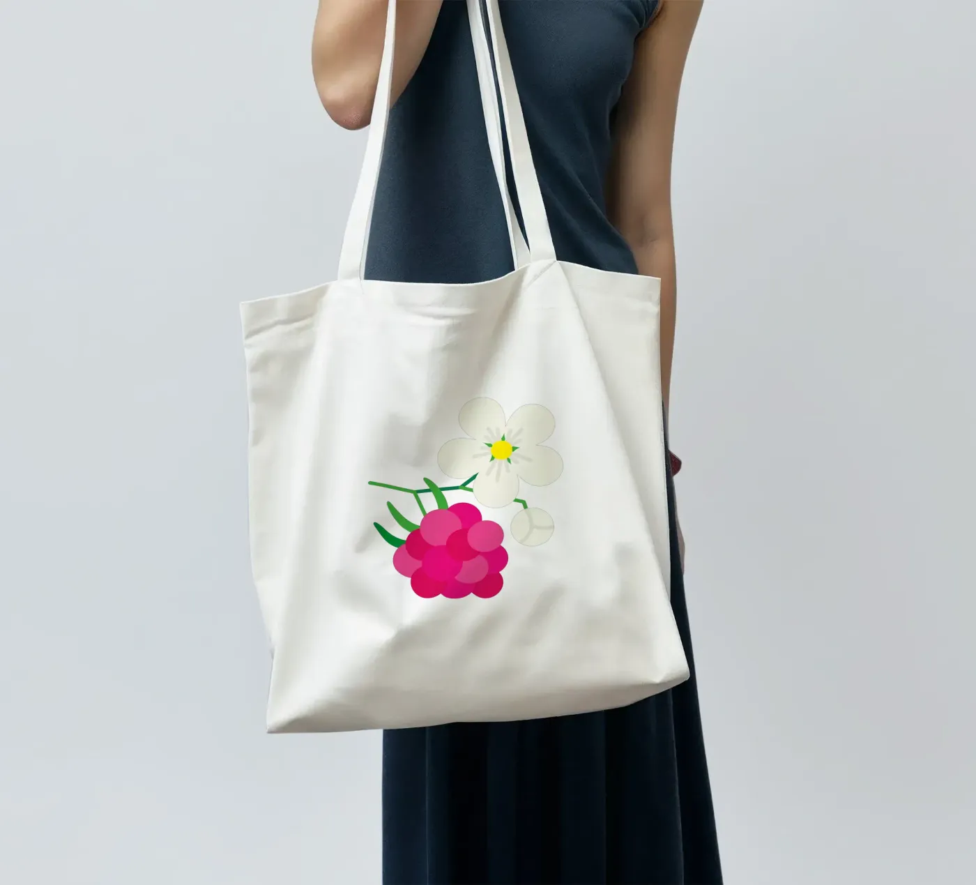Raspberry tote bag by Lidia Blomgren