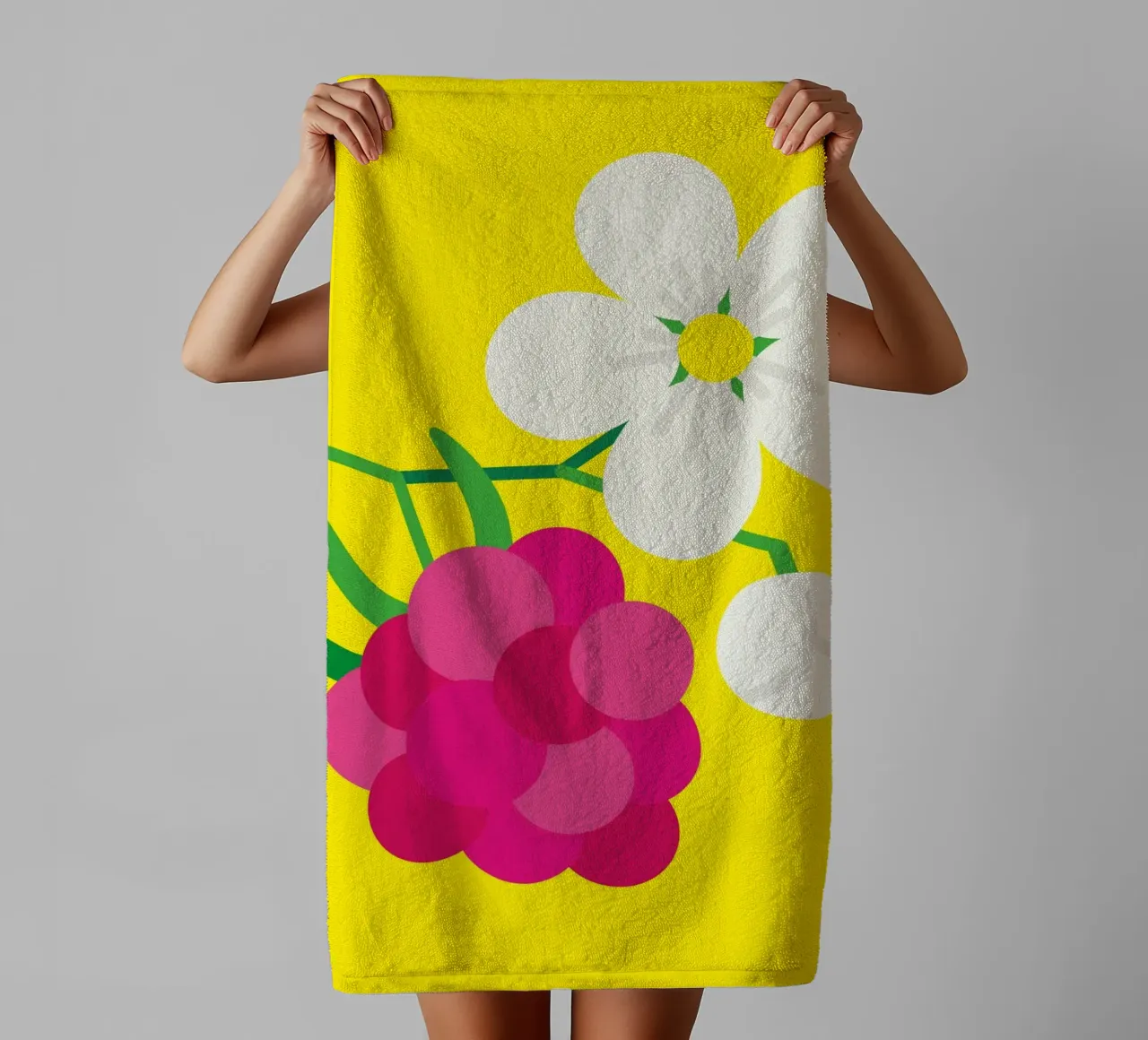 Raspberry towel by Lidia Blomgren