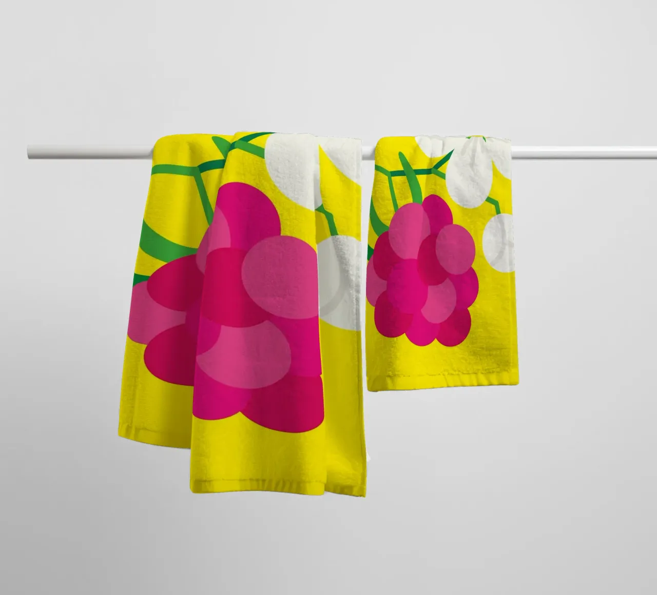 Raspberry towel by Lidia Blomgren