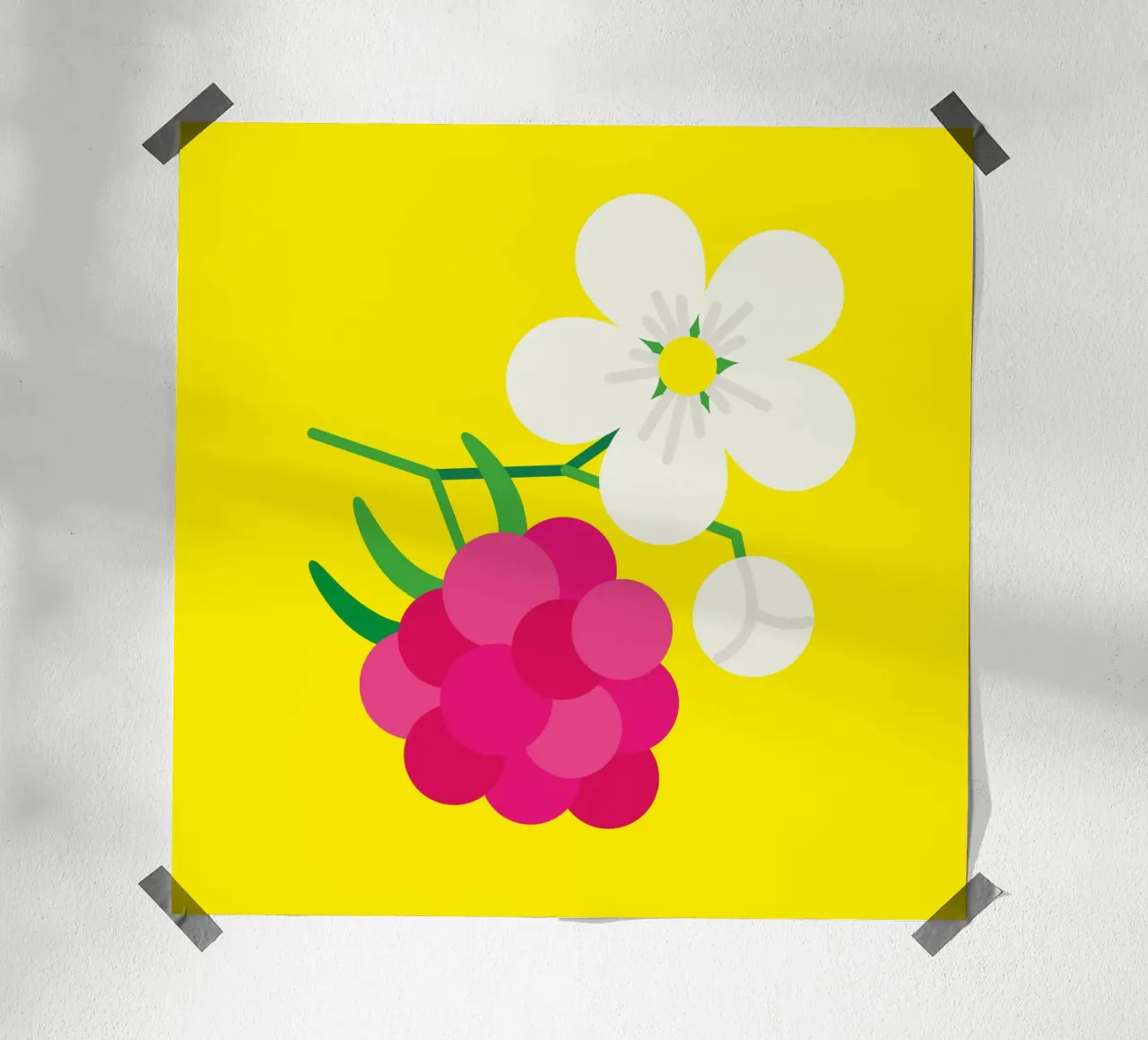 Raspberry poster by Lidia Blomgren