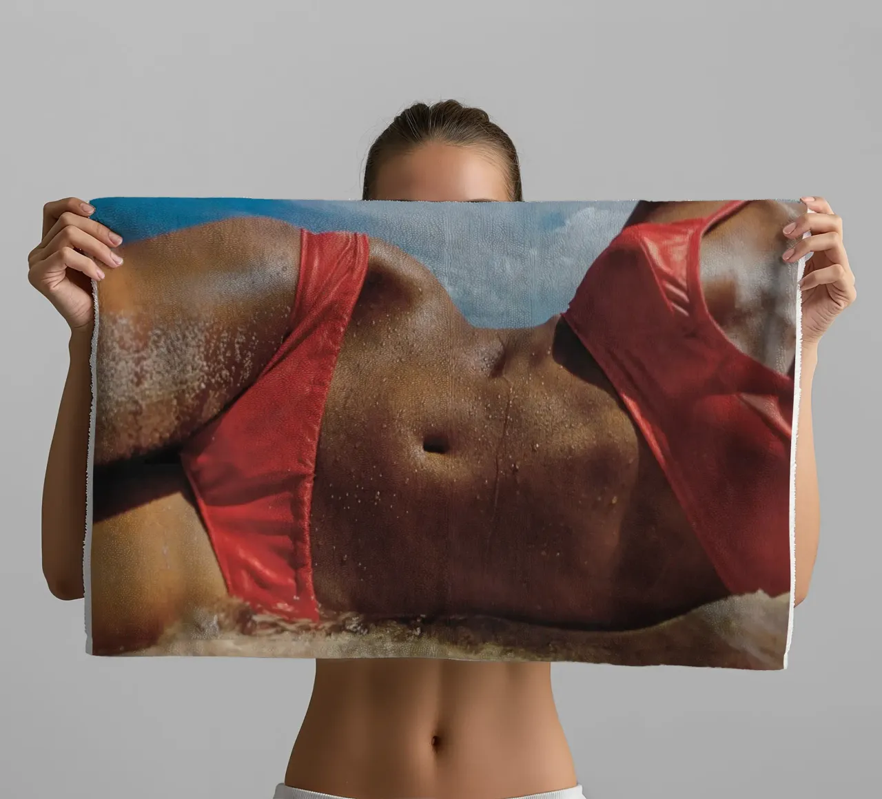 Retro-Bikini-Vibes Handtuch von Carinaprint