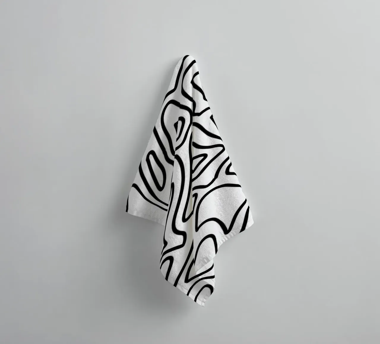 Minimalist Line Motif towel by MODERN NUANCE