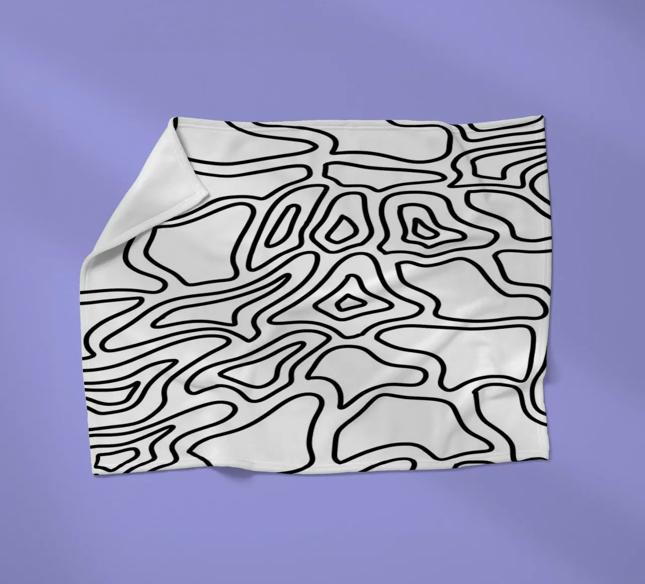 Minimalist Line Motif Fleecedecke von MODERN NUANCE