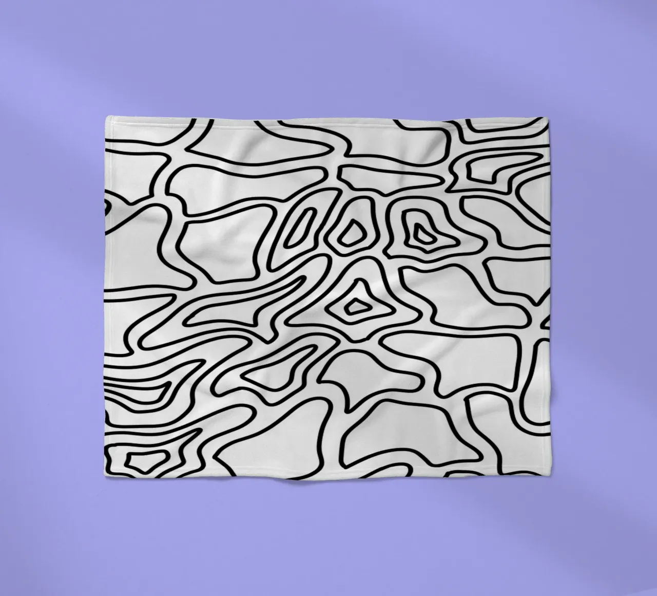 Minimalist Line Motif Fleecedecke von MODERN NUANCE