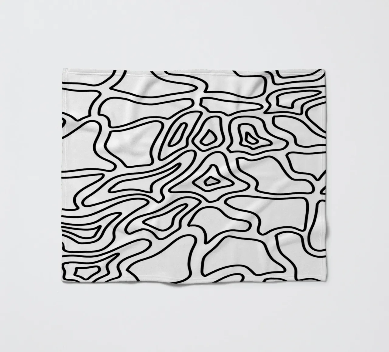 Minimalist Line Motif Fleecedecke von MODERN NUANCE