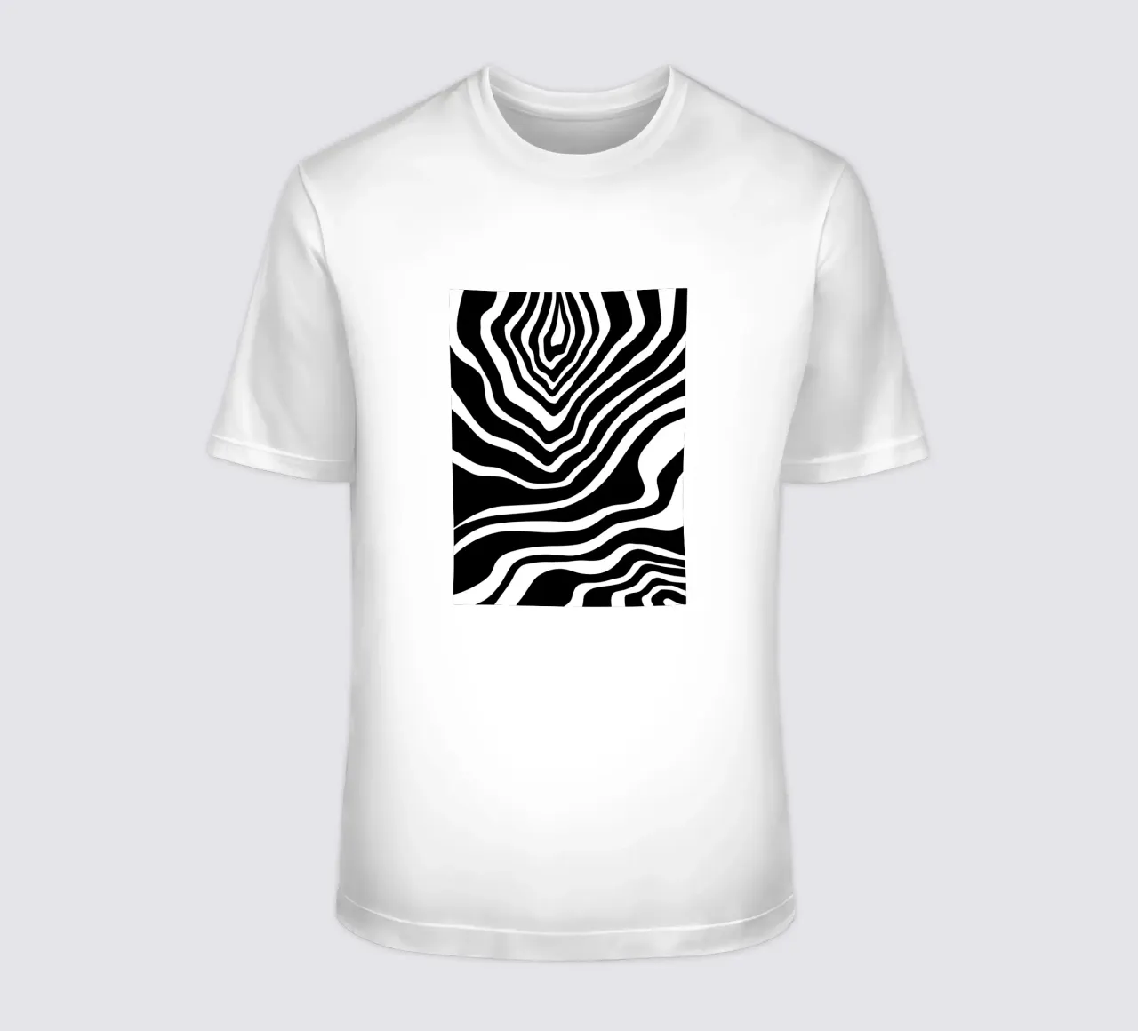 Minimalist Zebra Motif T-Shirt von MODERN NUANCE