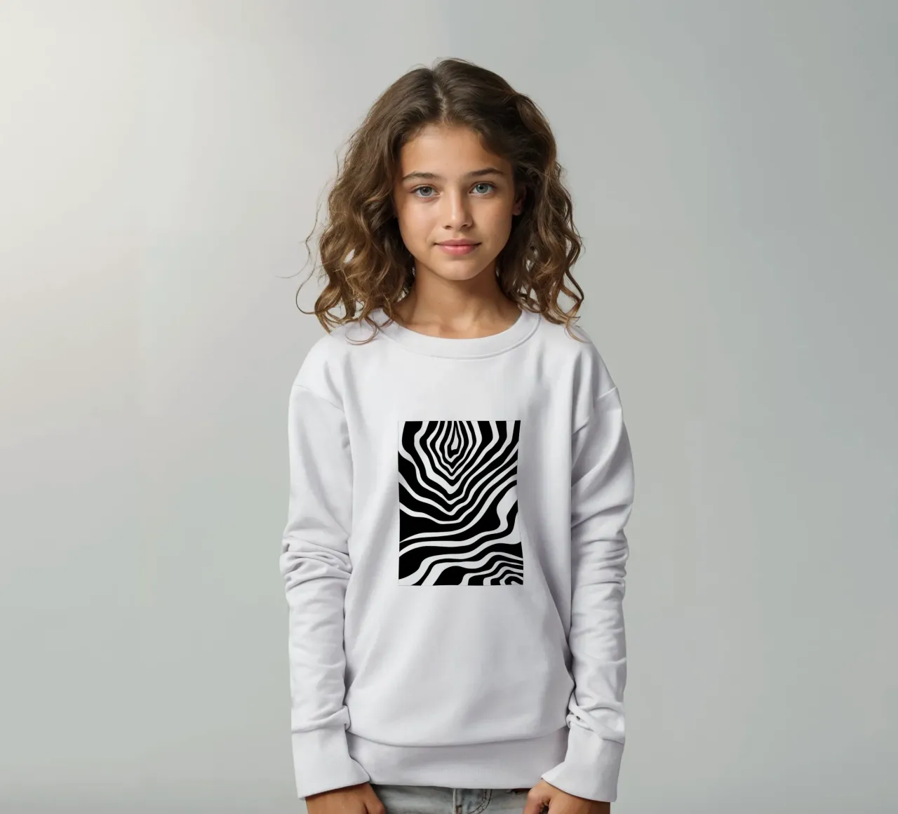 Motivo Zebra minimalista felpa bambino da MODERN NUANCE