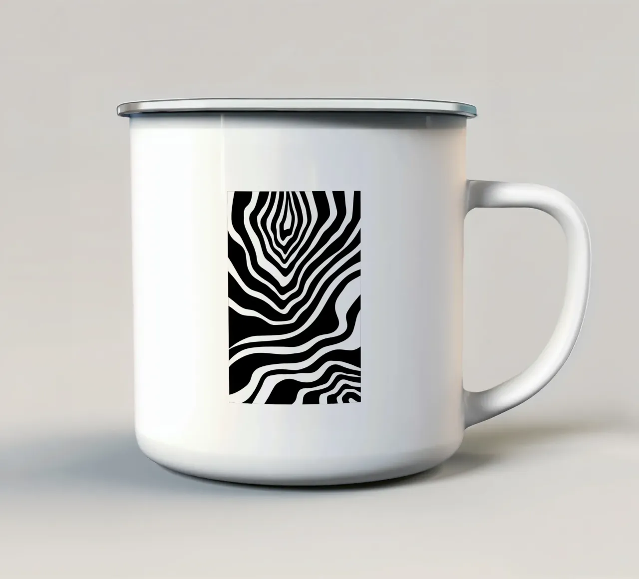 Motivo Zebra minimalista tazza in smalto da MODERN NUANCE