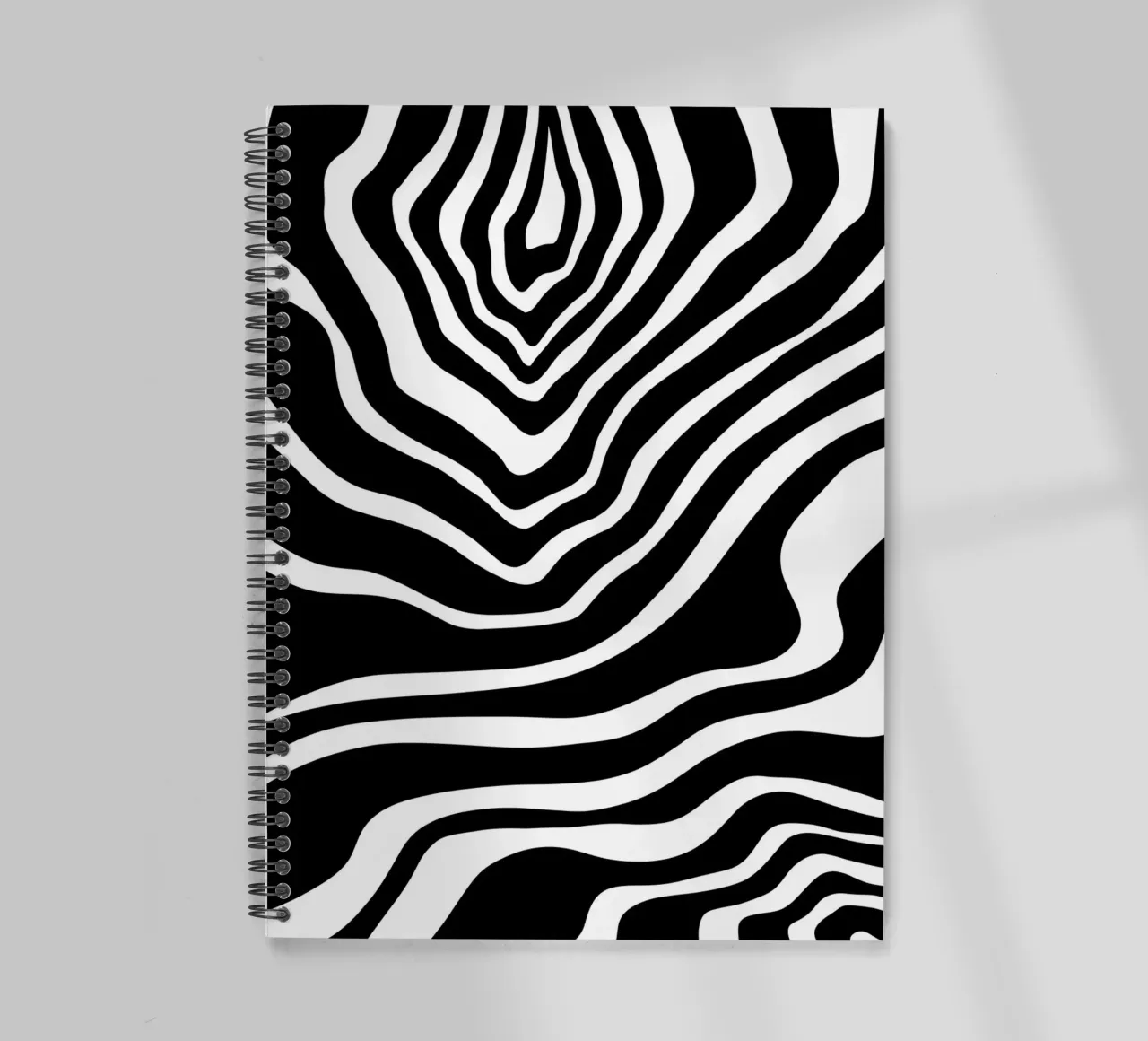 Minimalist Zebra Motif spiral notebook by MODERN NUANCE