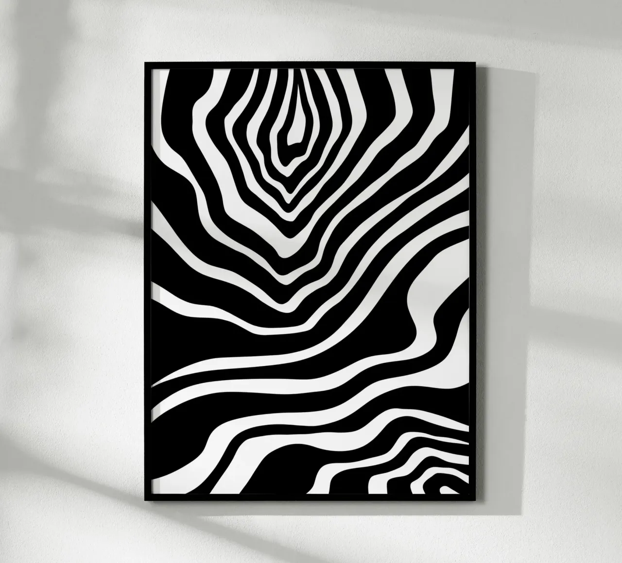 Minimalist Zebra Motif Hahnemühle von MODERN NUANCE