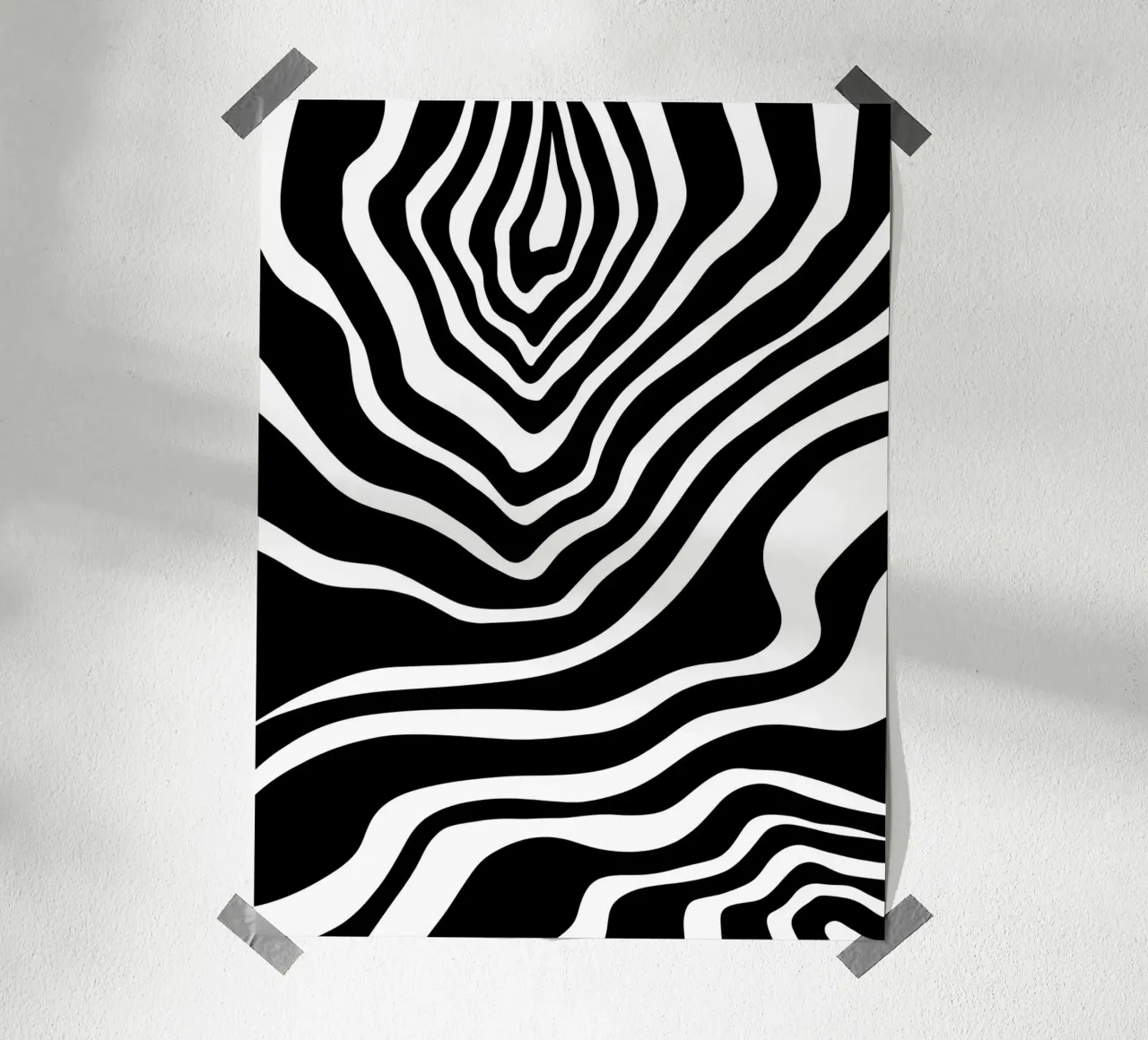 Minimalist Zebra Motif Hahnemühle von MODERN NUANCE