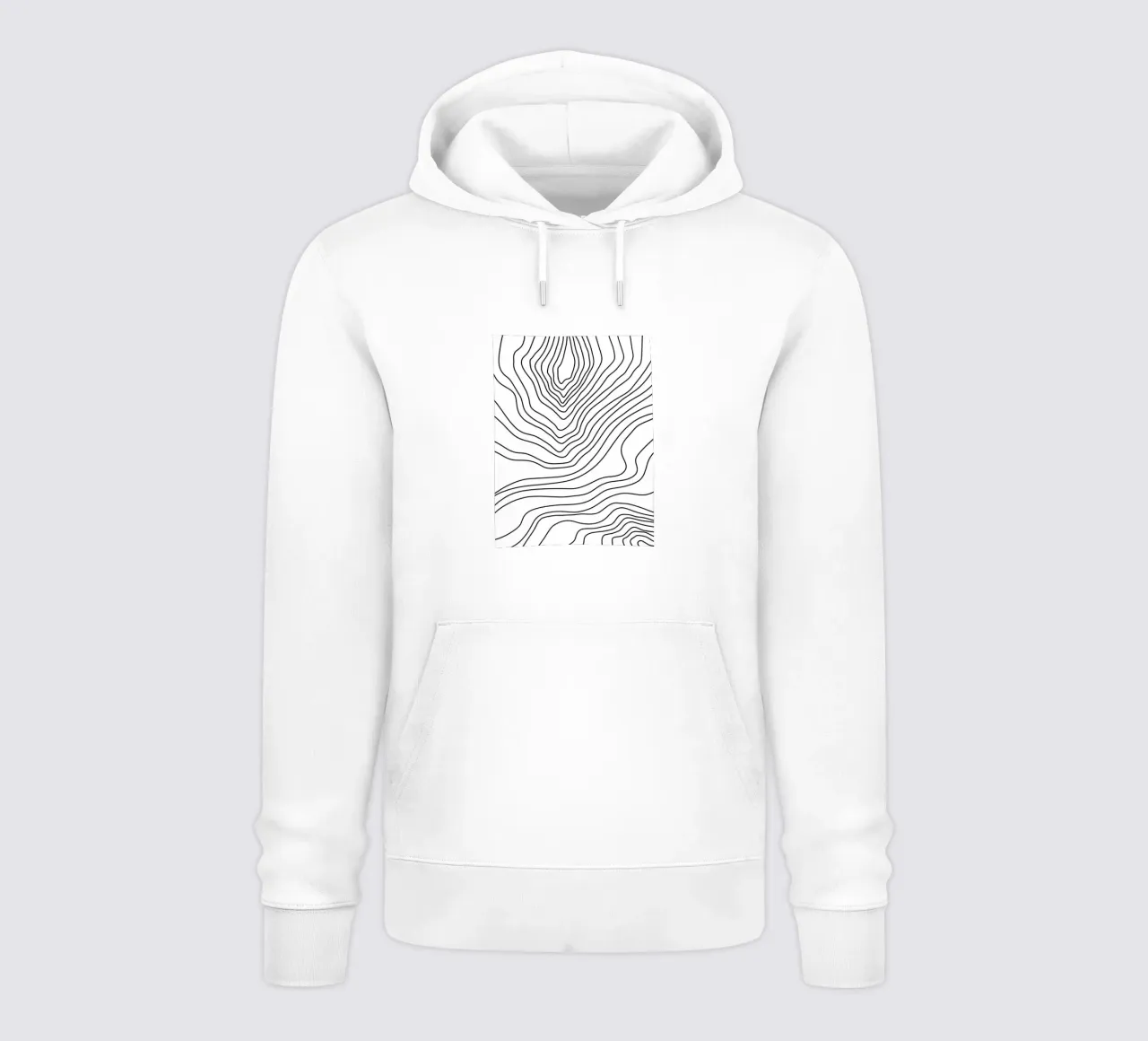 Linee nere minimaliste felpa con cappuccio da MODERN NUANCE
