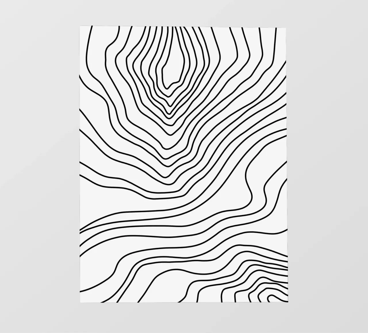 Linee nere minimaliste telo in pvc da MODERN NUANCE
