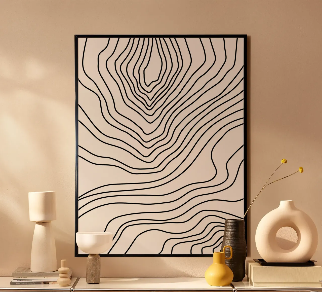 Linee nere minimaliste carta hahnemühle da MODERN NUANCE