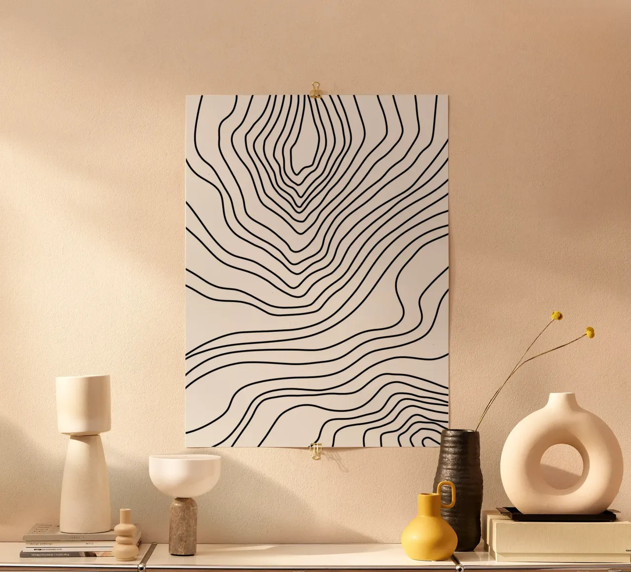 Linee nere minimaliste carta hahnemühle da MODERN NUANCE