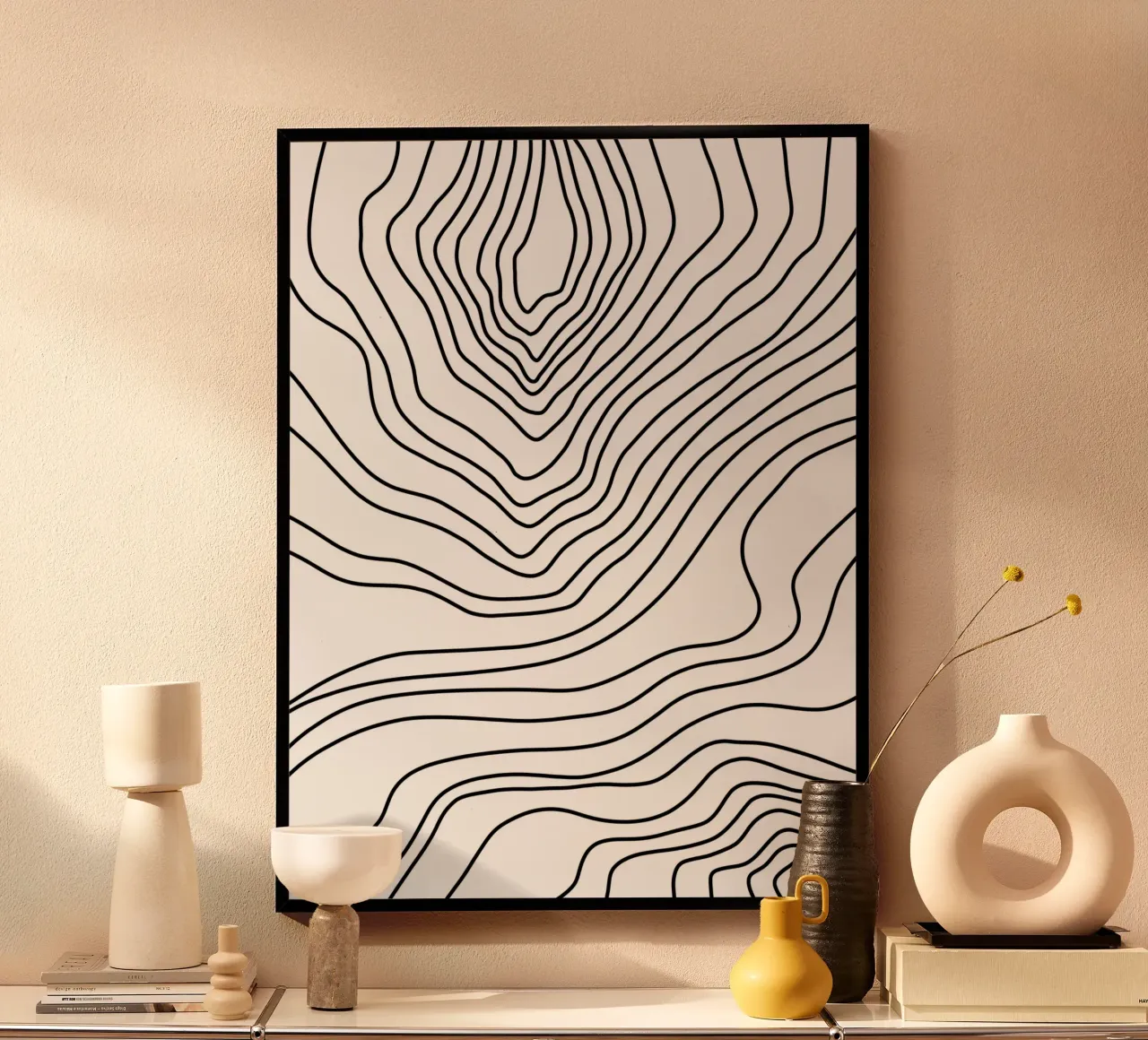 Linee nere minimaliste carta hahnemühle da MODERN NUANCE