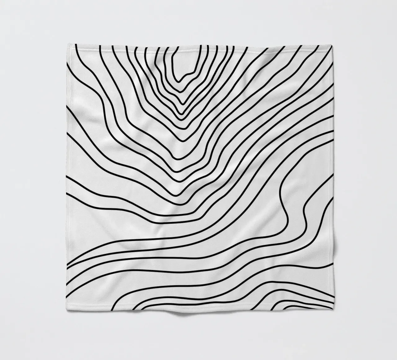 Linee nere minimaliste coperta in pile da MODERN NUANCE