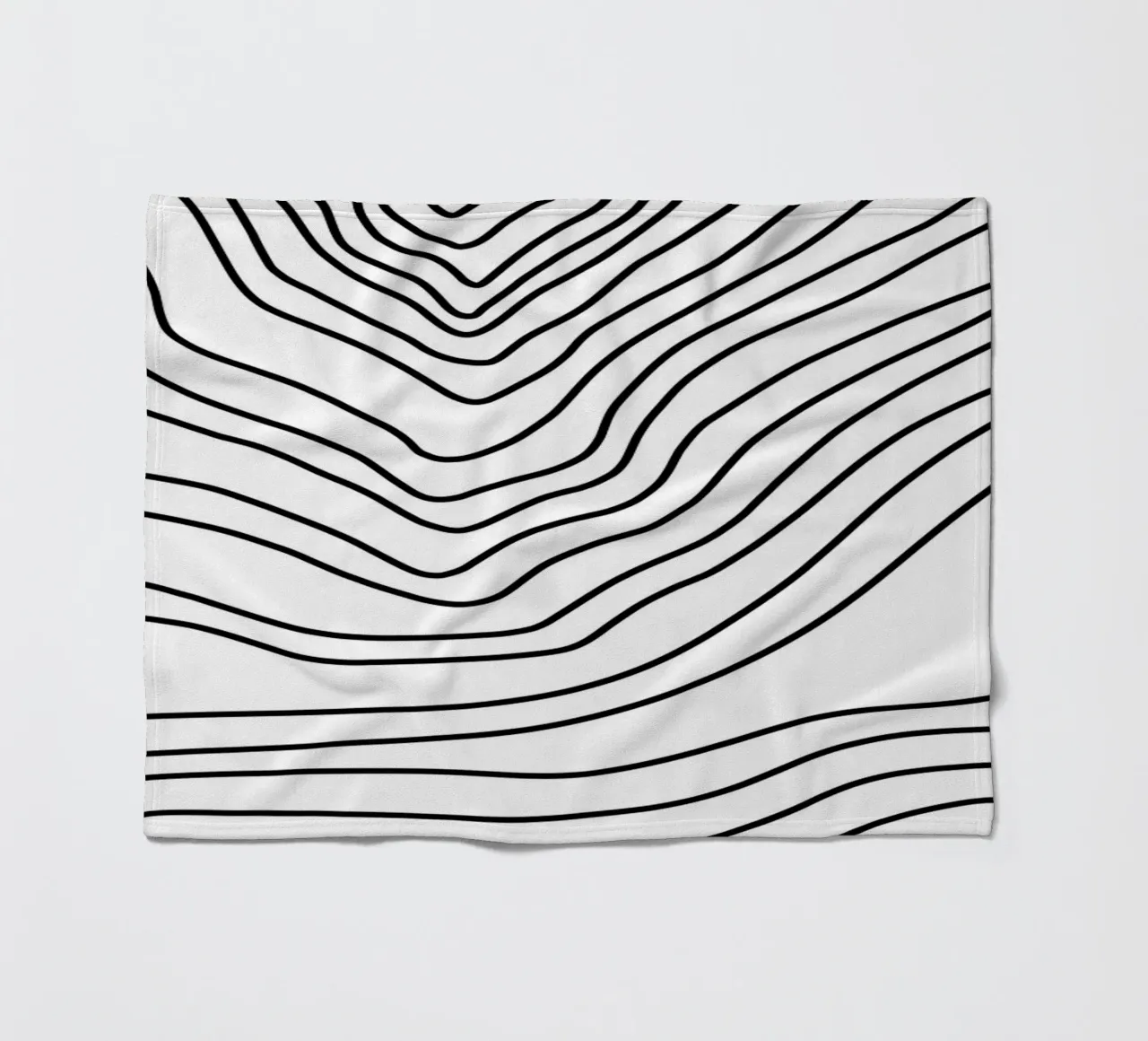 Linee nere minimaliste coperta in pile da MODERN NUANCE