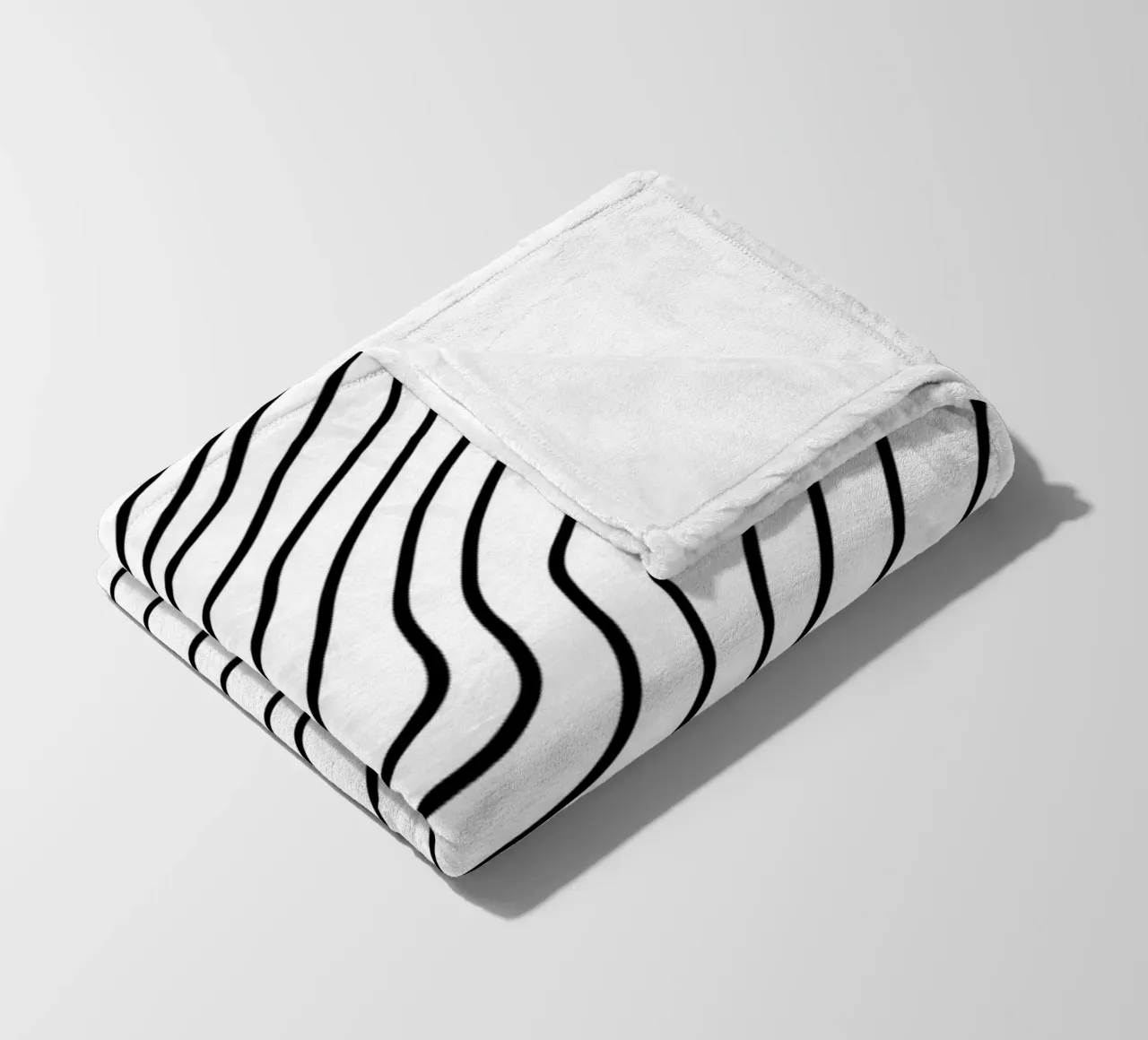 Linee nere minimaliste coperta in pile da MODERN NUANCE