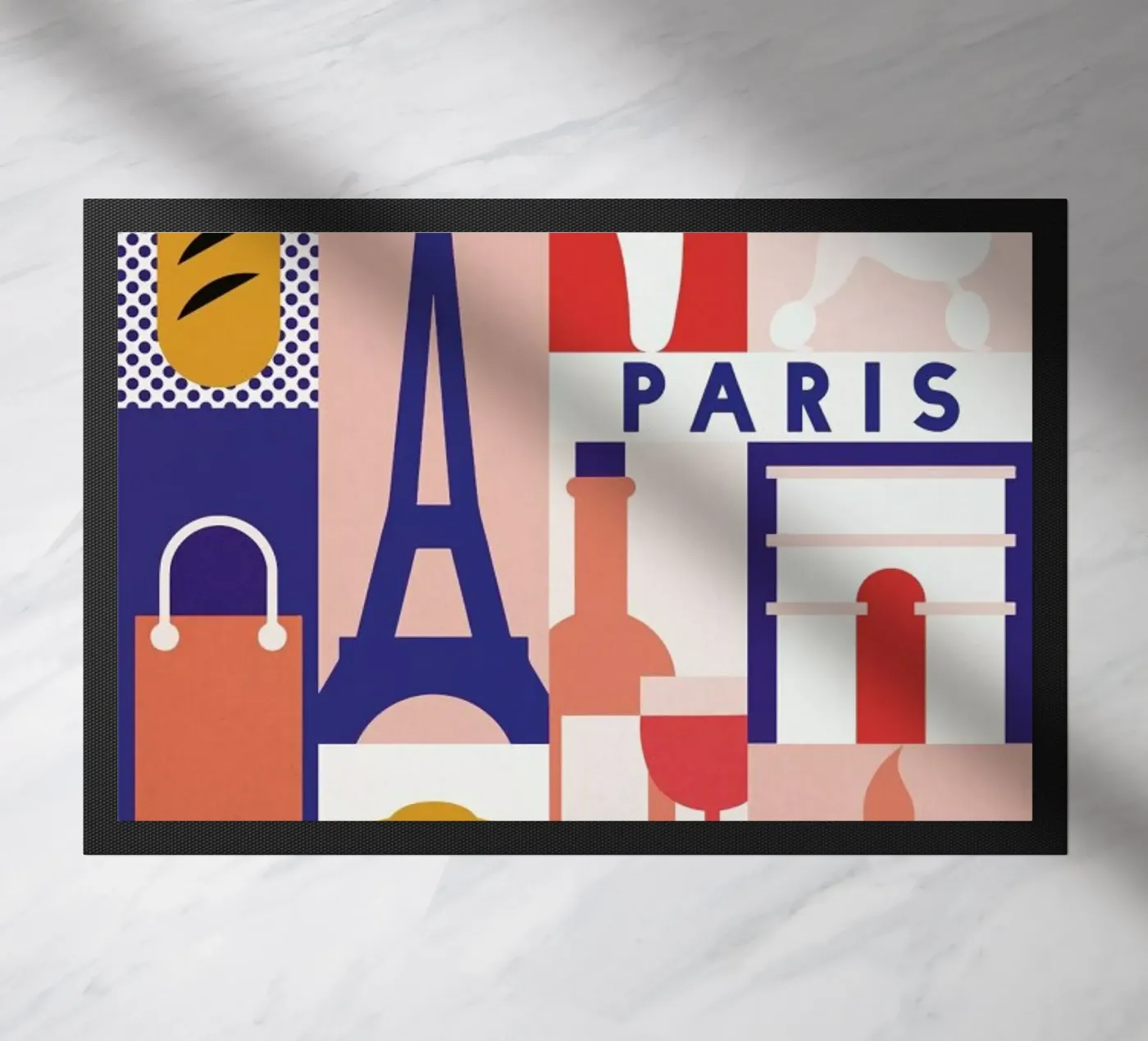 Iconic Paris deurmat van The Cartography Collection
