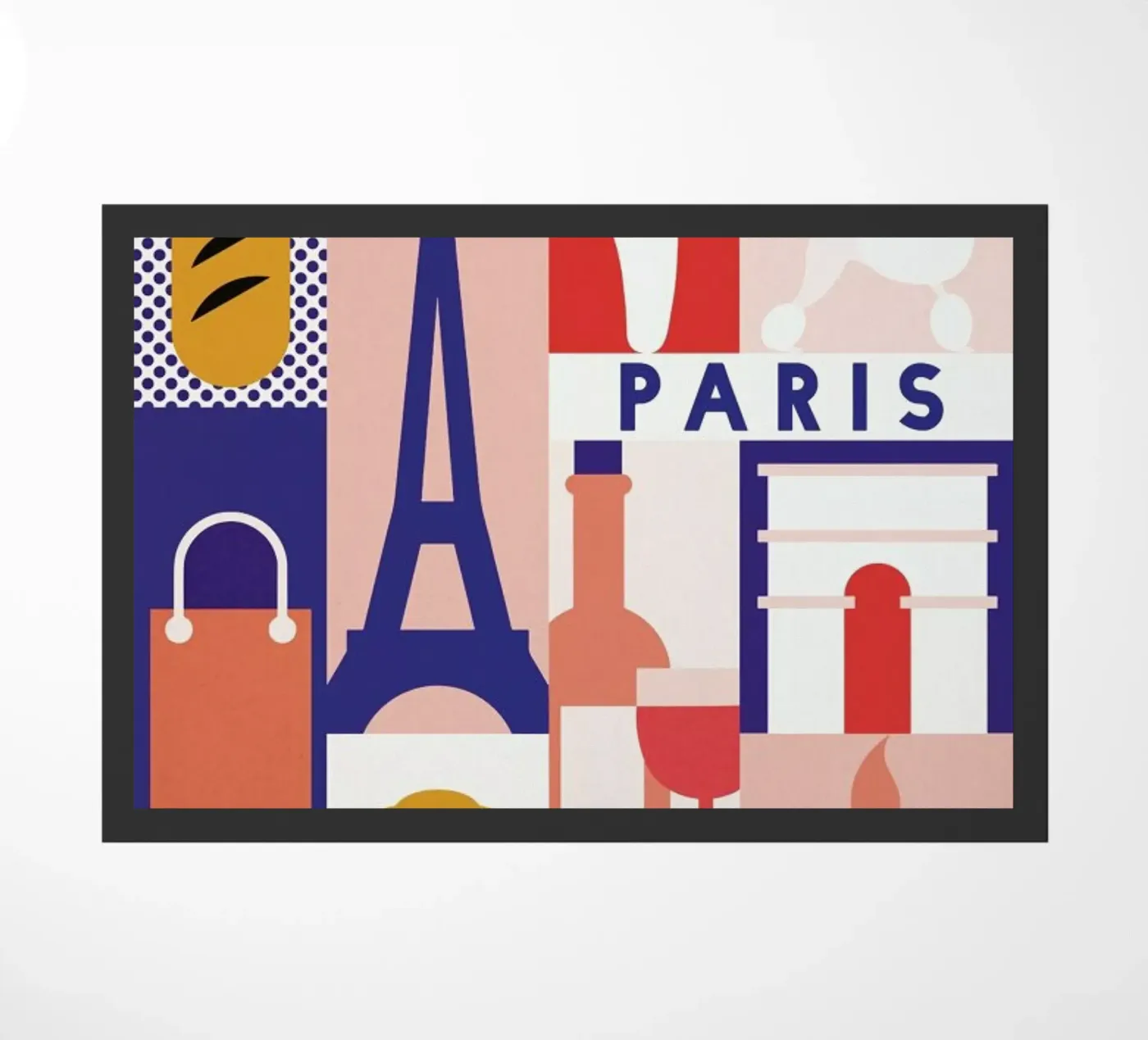 Iconic Paris deurmat van The Cartography Collection