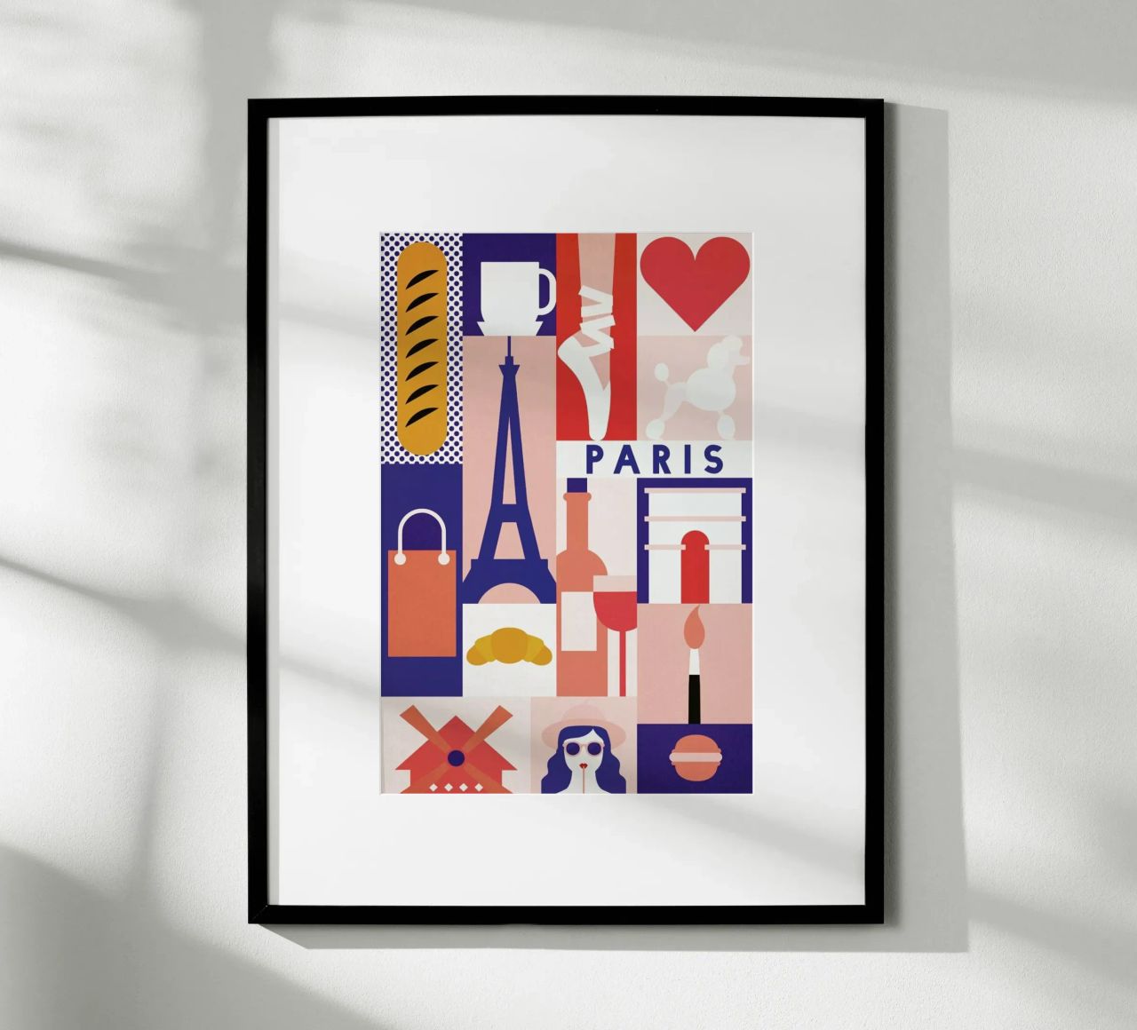 Iconic Paris Poster von The Cartography Collection