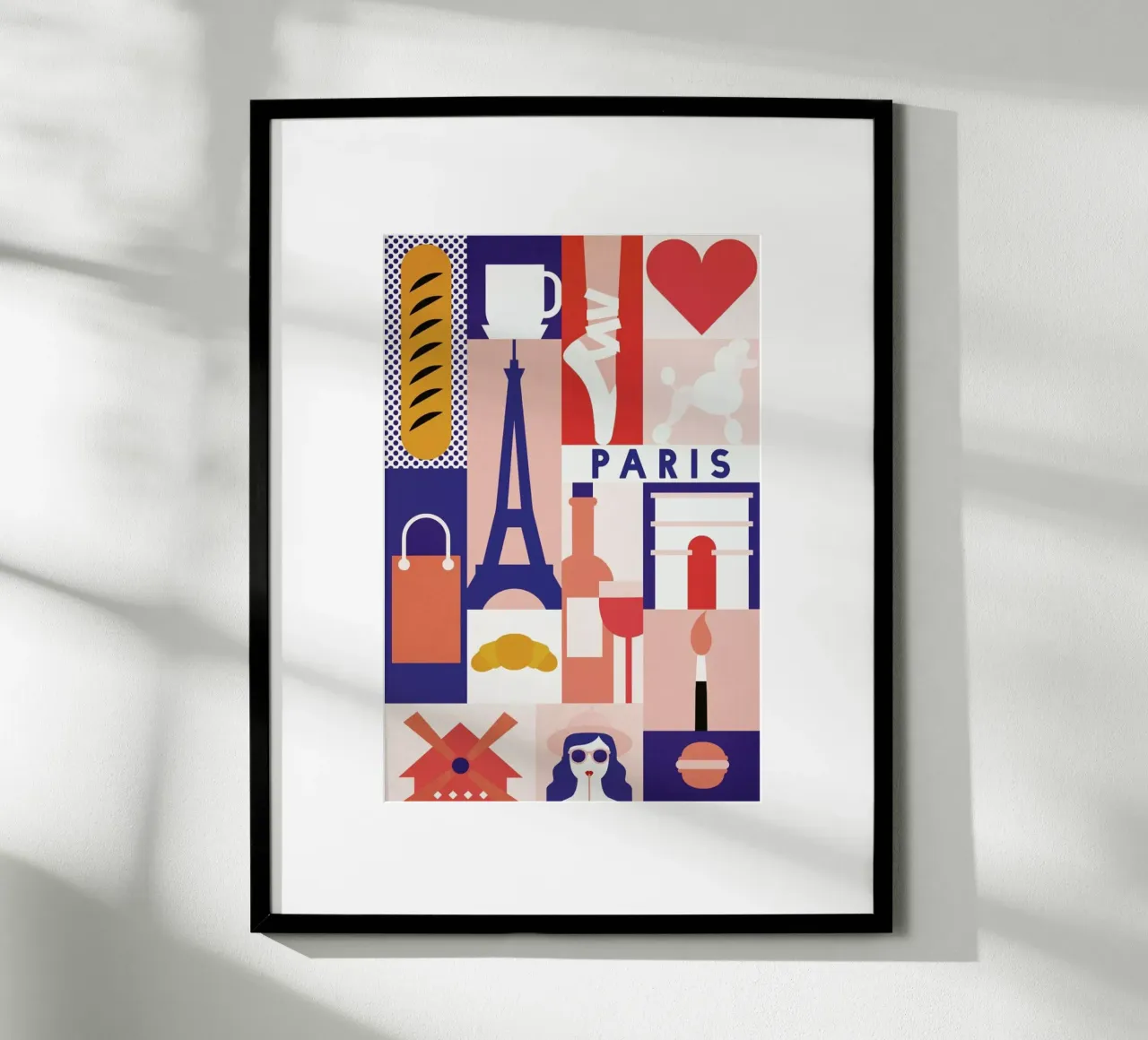 Iconic Paris poster da The Cartography Collection