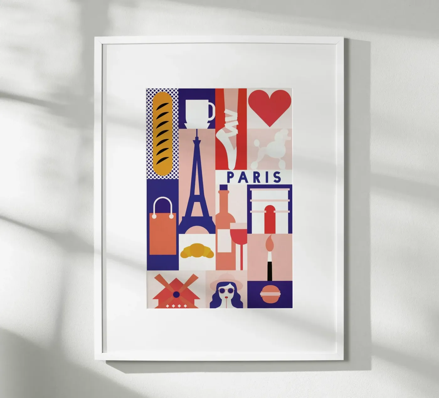 Iconic Paris poster by The Cartography Collection