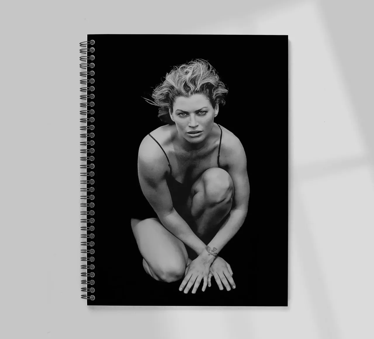Model Carre Otis B&W spiral notebook by Carinaprint
