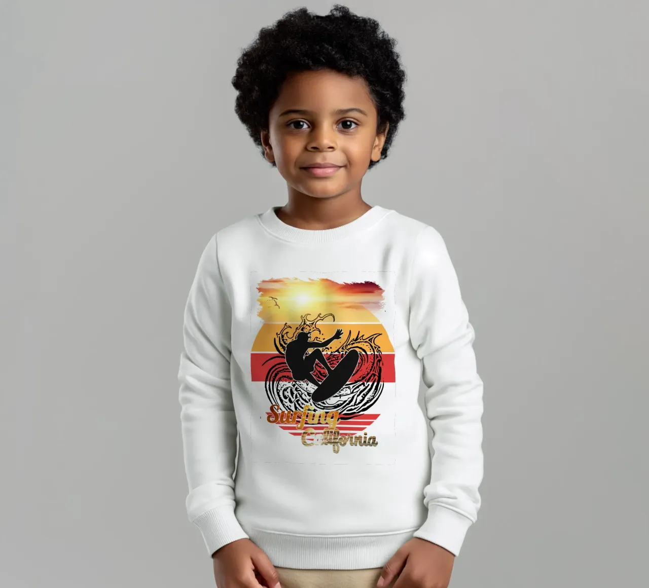 Surf Life Oval 2a - Summer Sun Vibes 14b felpa bambino da surfer28