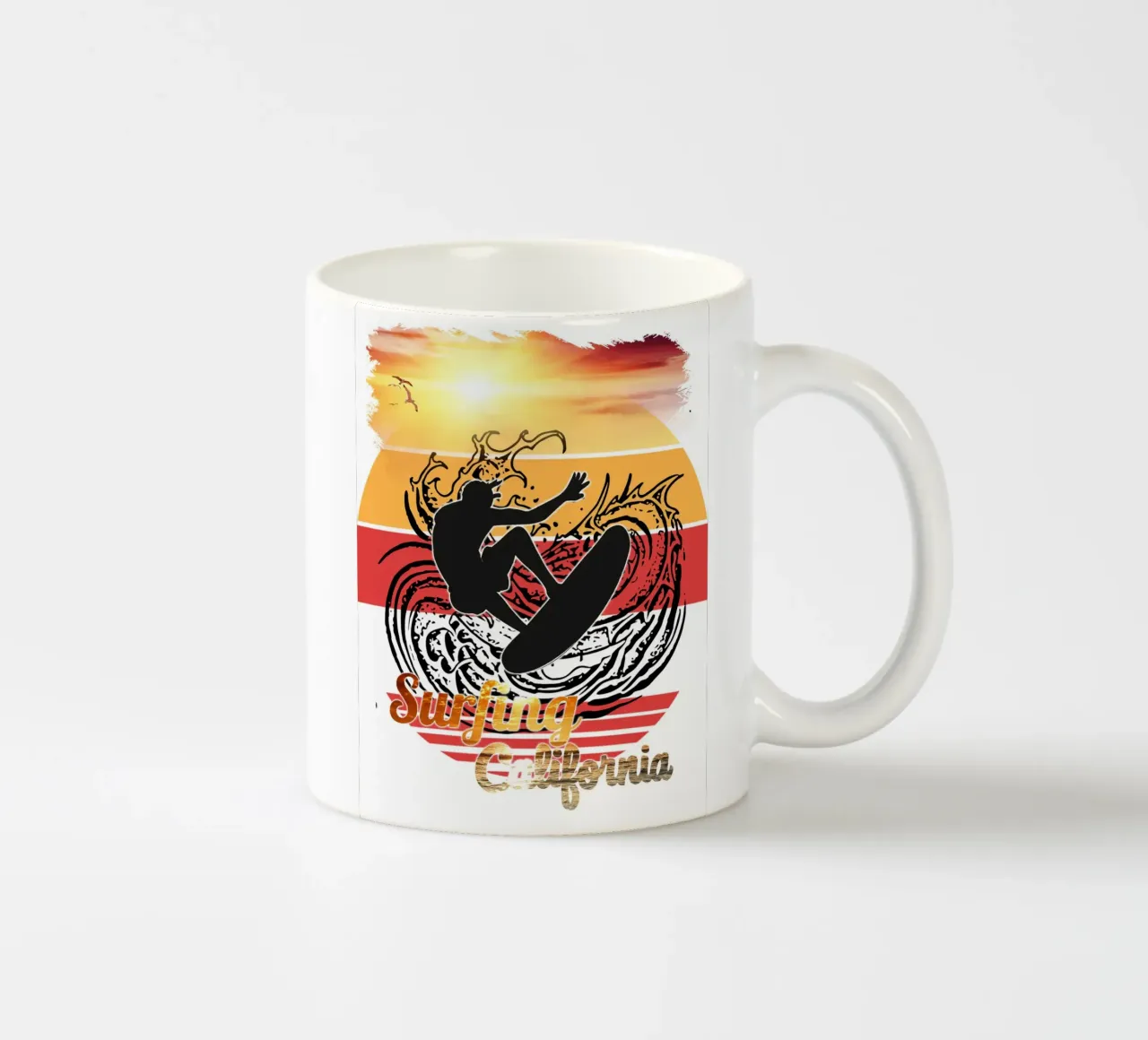 Surf Life Oval 2a - Summer Sun Vibes 14b tazza in ceramica da surfer28