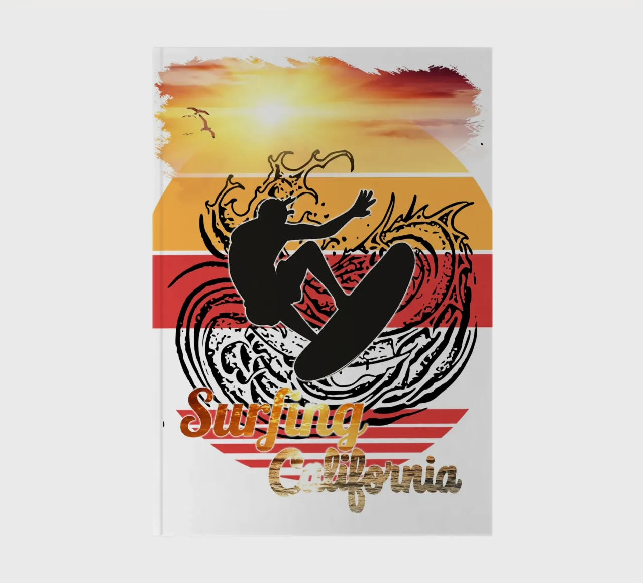 Surf Life Oval 2a - Summer Sun Vibes 14b notebook by surfer28