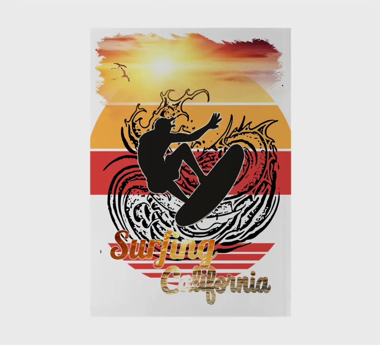 Surf Life Oval 2a - Summer Sun Vibes 14b notebook by surfer28