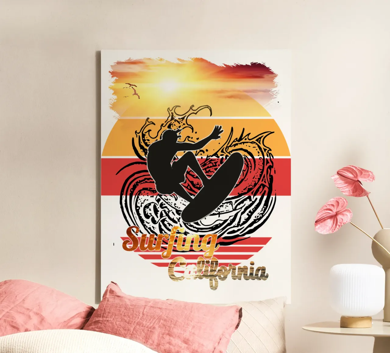 Surf Life Oval 2a - Summer Sun Vibes 14b canvas by surfer28