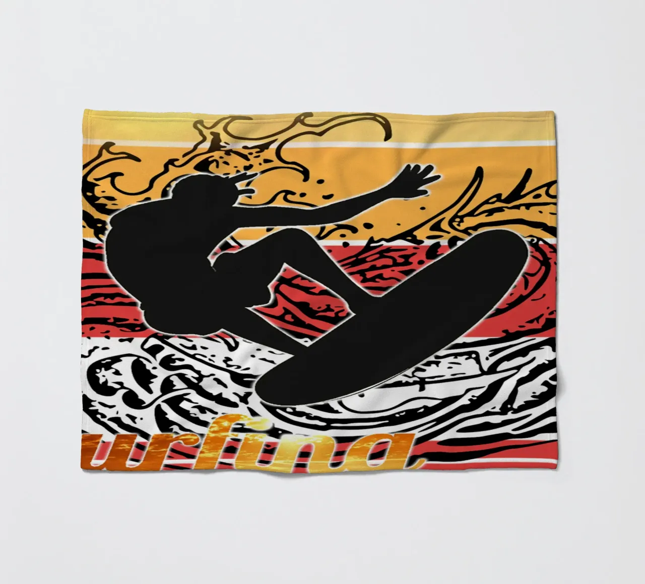 Surf Life Oval 2a - Zomerzon Vibes 14b fleecedeken van surfer28