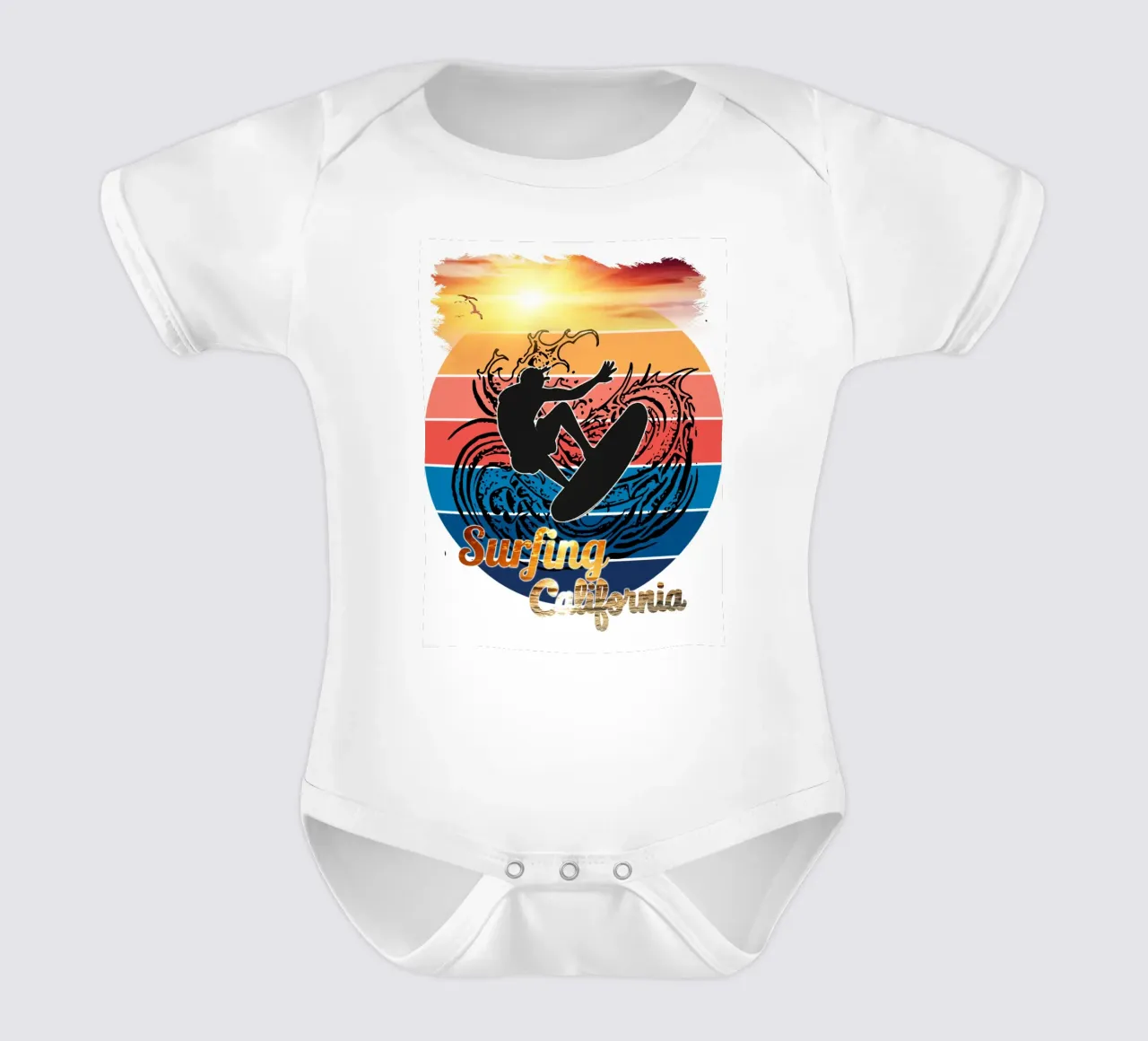 Surf Life Oval 2a - Summer Sun Vibes 13b body neonato maniche corte da surfer28
