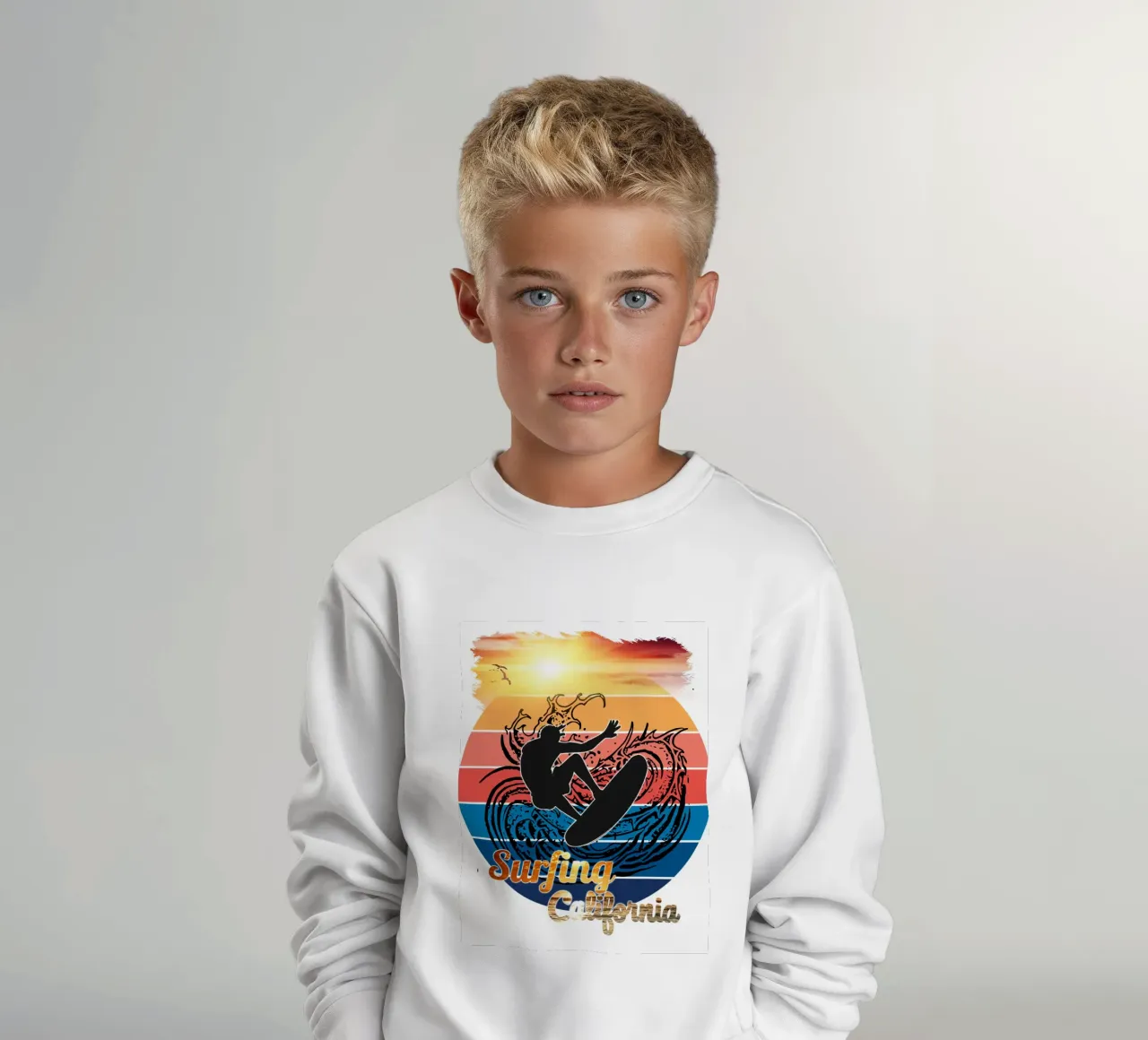Surf Life Oval 2a - Summer Sun Vibes 13b felpa bambino da surfer28