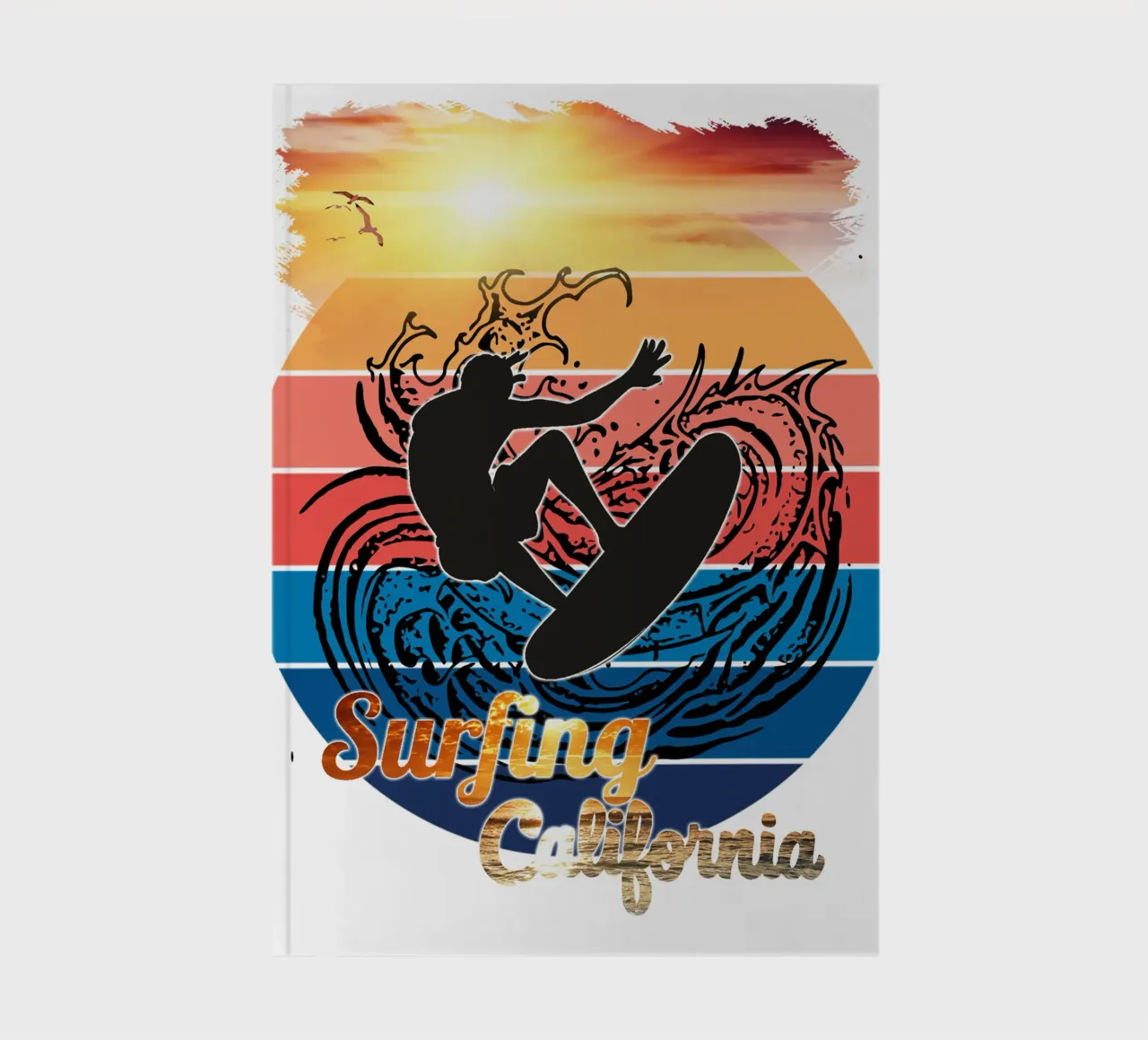 Surf Life Oval 2a - Summer Sun Vibes 13b notebook by surfer28