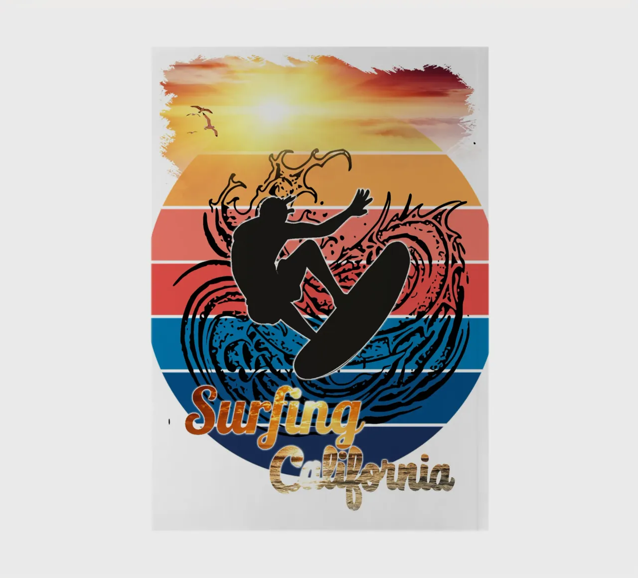 Surf Life Oval 2a - Summer Sun Vibes 13b notebook by surfer28