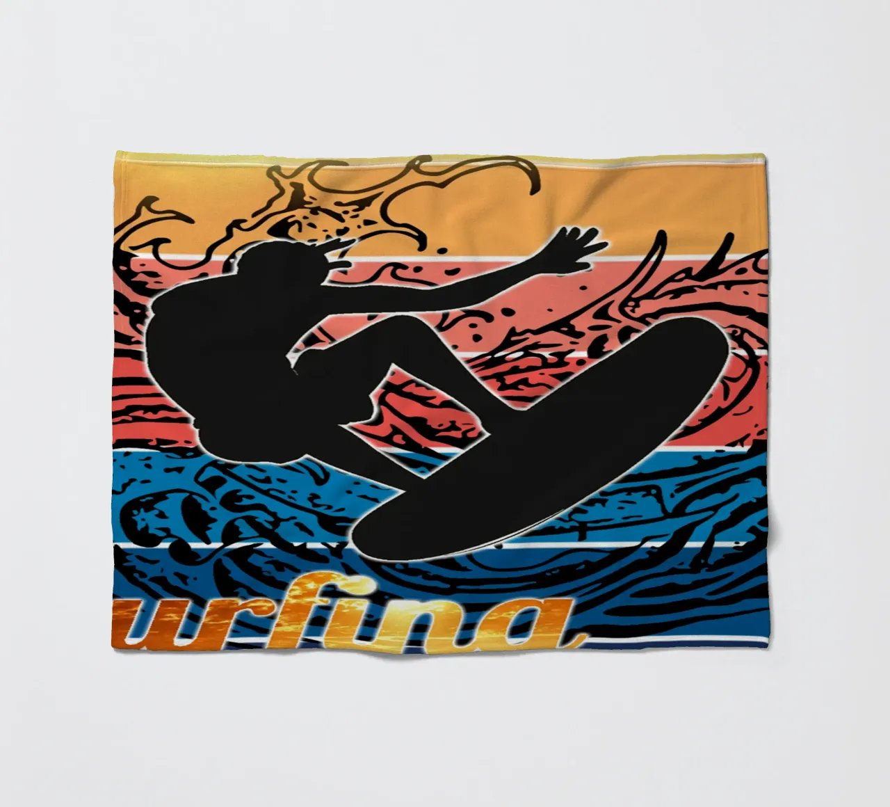 Surf Life Oval 2a - Summer Sun Vibes 13b coperta in pile da surfer28