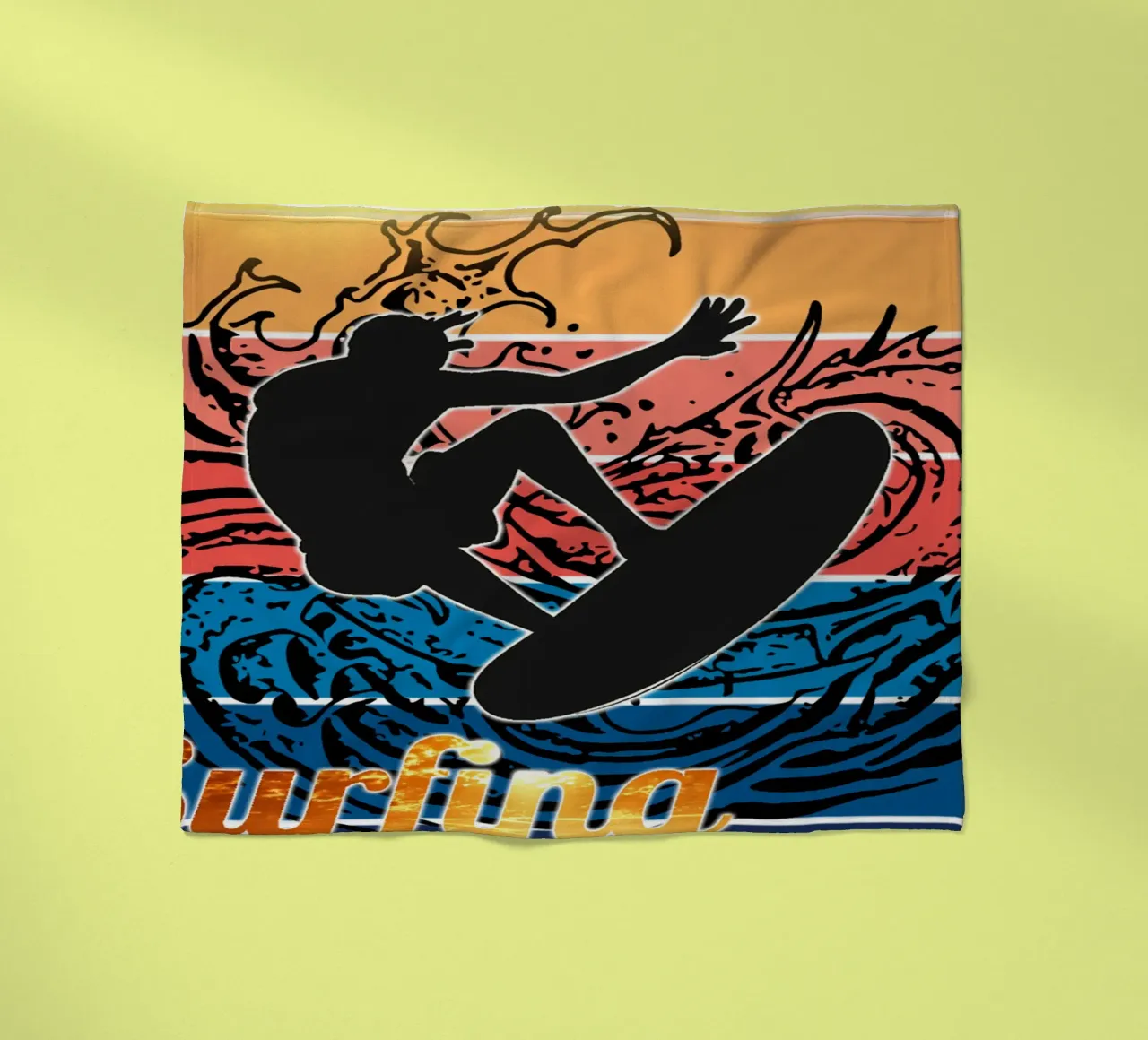 Surf Life Oval 2a - Summer Sun Vibes 13b coperta in pile da surfer28