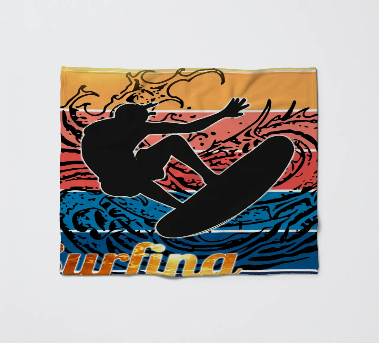 Surf Life Oval 2a - Summer Sun Vibes 13b coperta in pile da surfer28