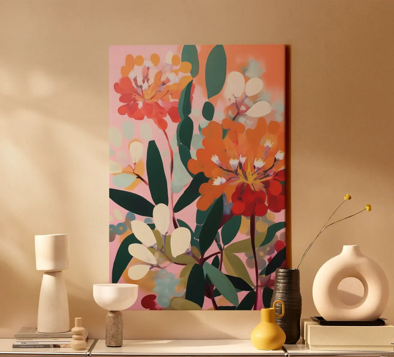 fiori d'arancio di primavera tela con Cornice a cassetta da Carinaprint