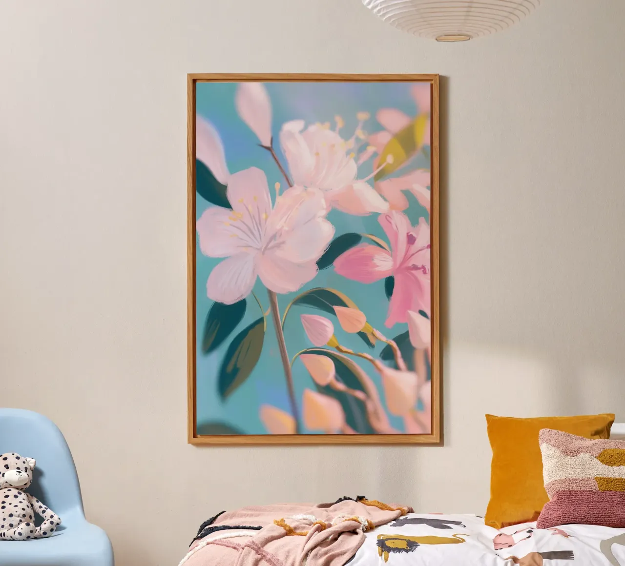 Magia floreale in colori pastello alluminio dibond da Carinaprint