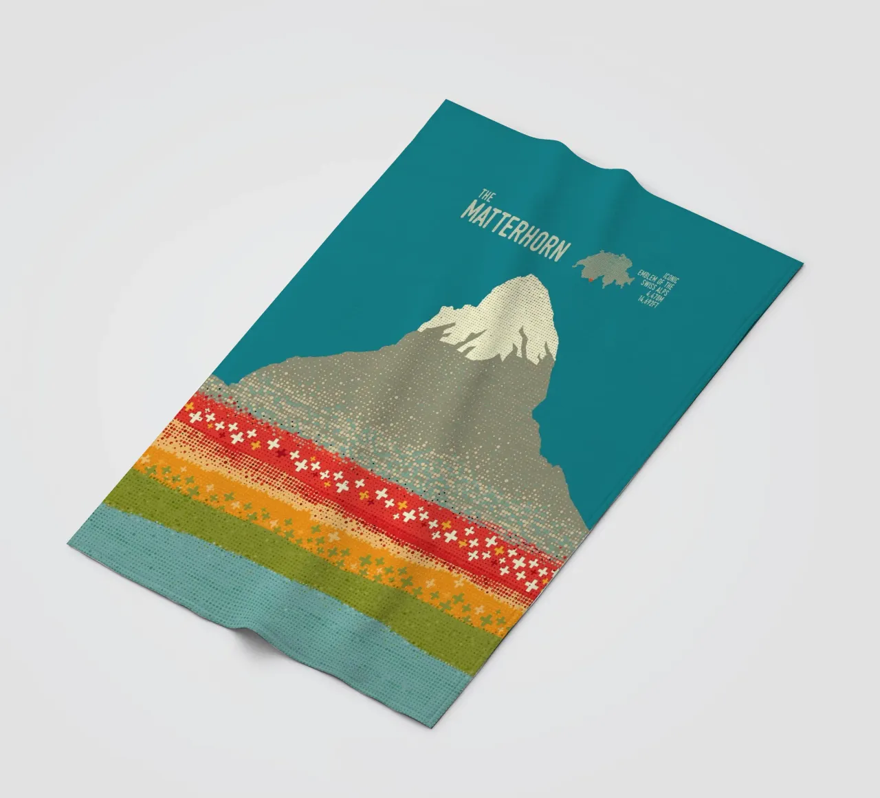 Il Cervino coperta in pile da The Printed Sparrow